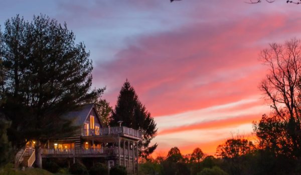 Lodge-at-sunset